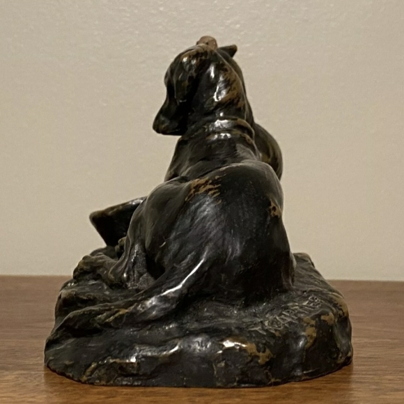 Thomas Cartier Vintage Bronze Cat & Dog Sculpture - Picture 4 of 10